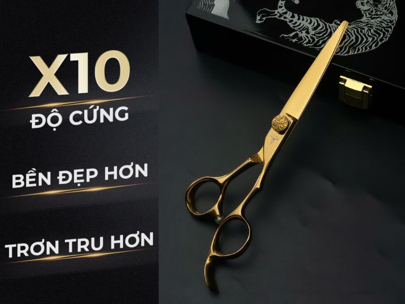 Kéo cắt tóc titan cắt chuốt đa năng NHS-603